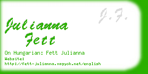 julianna fett business card